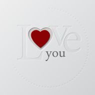 Paper Valentines day card with hearts N14