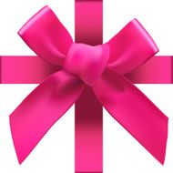 Pink Bow - Vector Illustration