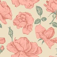 vintage vector seamless floral pattern N18