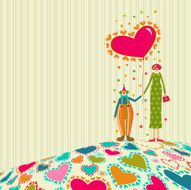 Valentine&#039;s circus clown couple