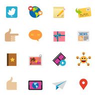 Flat Social Media icons N4