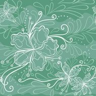 Abstract Hibiscuses Pattern N2