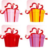 Gift box with ribbon