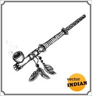 American Indians tobacco pipe N2
