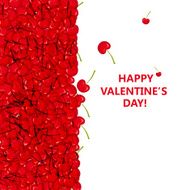cherry pattern background for Valentine&#039;s day