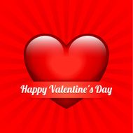 Heart with Valentine&#039;s Day Ribbon