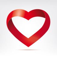 infinite ribbon heart vector design element