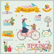 Retro Spring Design Elements