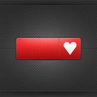 Red icon with heart favourite pictogram web internet button