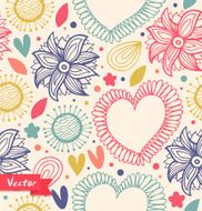 Floral beauty seamless pattern on the light background N2