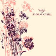 Vintage floral composition with wildflowers
