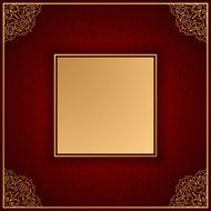 Royal luxury red invitation card with ornament