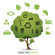 nature vector banner with icons