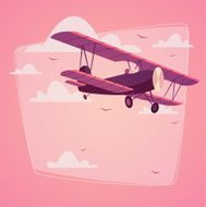 Biplane Romantic background N2