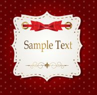 Gift Card with Ribbons Design Elements Vector Illustration N8