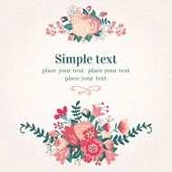 Invitation with abstract flowers