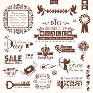 Set of Valentines Day design elements N13