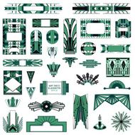 Art Deco Vintage Frames and Design Elements - in vector