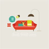Vector sofa icons N3