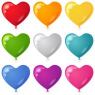 Balloons heart shaped set