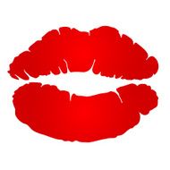 Lipstick Kiss On White Background N2