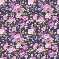 Spring Flowers Background - Seamless Floral Shabby Chic Pattern N2
