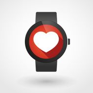 Smart watch icon with a heart