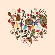 Vintage love heart