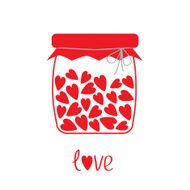 Love bottle with hearts inside Card