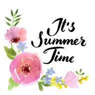 It&#039;s summer time lettering Hand written text
