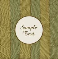 Card with linear network texture Banner round frame