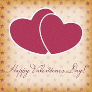 Happy Valentines Day card with heart Vector illustration N147