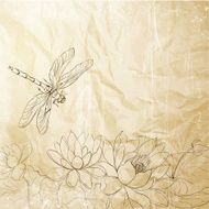 Lotus flower and dragonfly N4