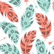 seamless feather pattern N6