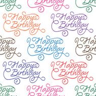 Happy Birthday seamless background pattern