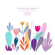 Gentle decor with floral elements in vector N2