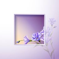 Spring flowers invitation template card N81
