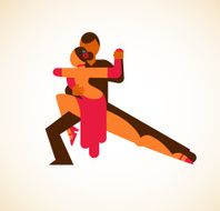 Tango dancers - vector illustration