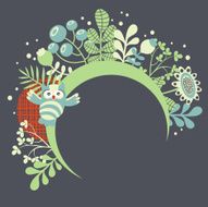 Birds and flowers banner for your beautiful card