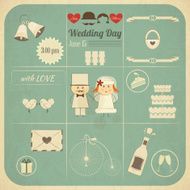 Wedding Invitation Infographics Retro Card N2