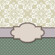 Vintage vector flower frame N144