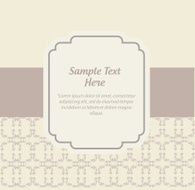 Vintage wedding invitation card N6