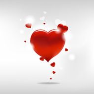 Valentine Background With Heart And Paper