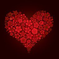 romantic floral heart N3