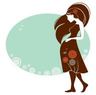 Silhouette of pregnant woman N9