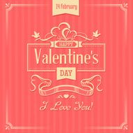 Valentine&#039;s day vintage lettering background N10
