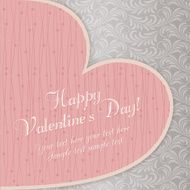 Valentine&#039;s card with big heart grey