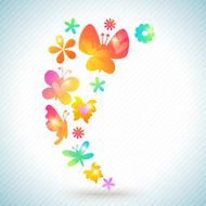 Colorful spring background design Vector illustration N2