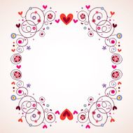 hearts and flowers frame N5