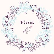Floral round frame N9